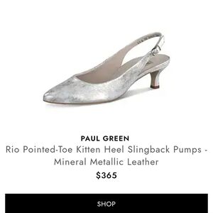 Paul Green Mineral Antic Metallic Kitten Heel Size 9.5 Women New In Box